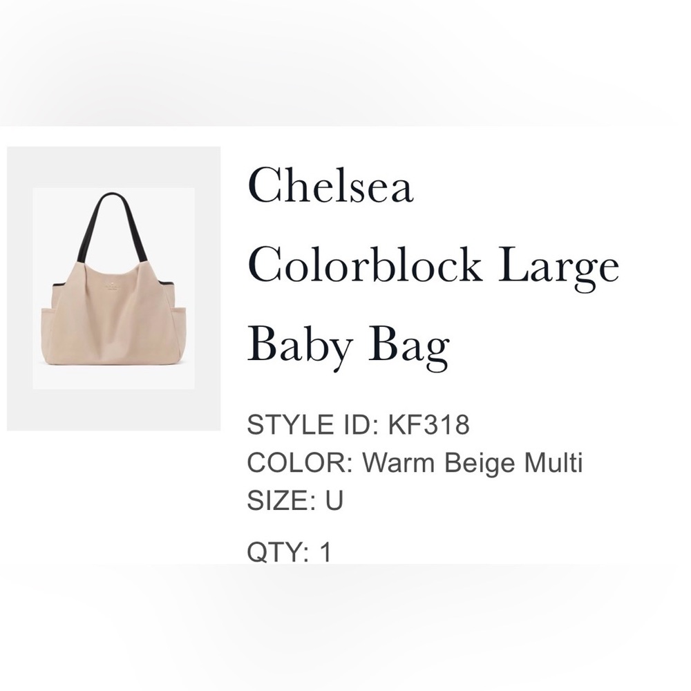Brand new Kate spade baby bag
